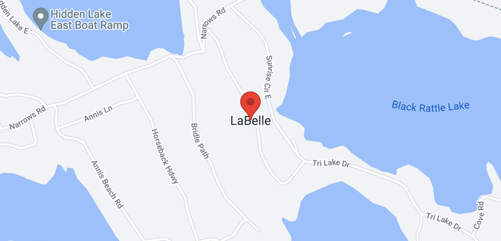 map of Lot Labelle Road